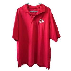 Antigua Kansas City Chiefs NFL Red Polo Men’s XL Football Shirt Arrowhead Logo